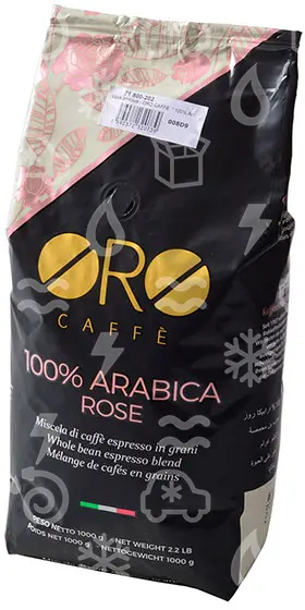 zrnková káva ORO Caffe 100% Arabica Rose, 1 kg